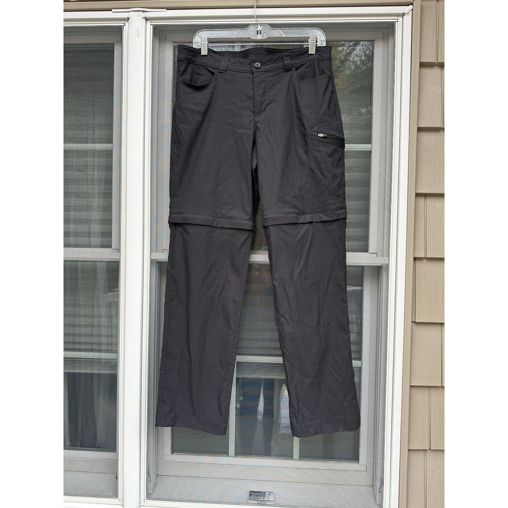 Eddie Bauer Hiking Pant Women's 12 Black Convertible Lightweight Outdoor Active